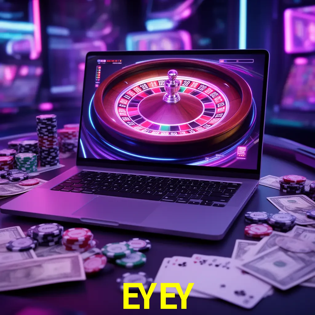Centro móvil EYEY con casino, cajero, bonos, app y acceso de cuenta para México